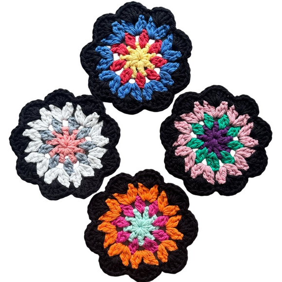 Hand Crafted Other - Crochet Coaster Set of 4 Hand Crafted Crochet Granny 100% Cotton Made By Seller